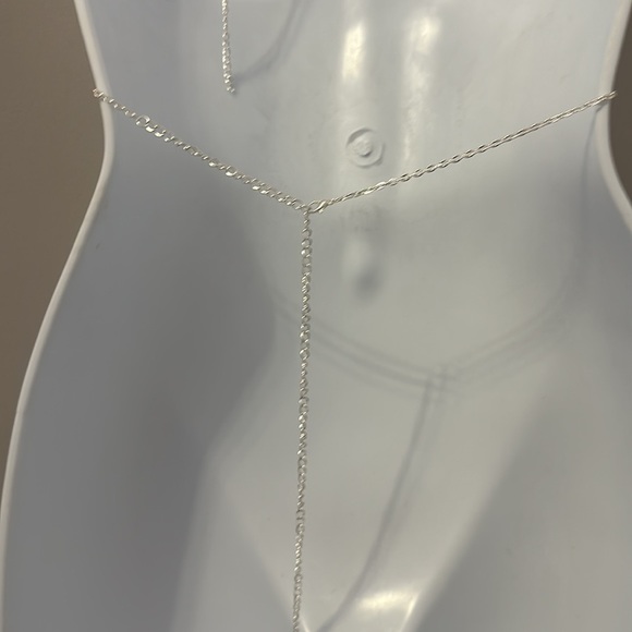 Square Crystal Chest Bracket Bra Chain Harness - one size - Picture 11 of 11